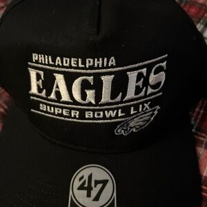 47 Brand Black Philadelphia Eagles Super Bowl LIX Hat